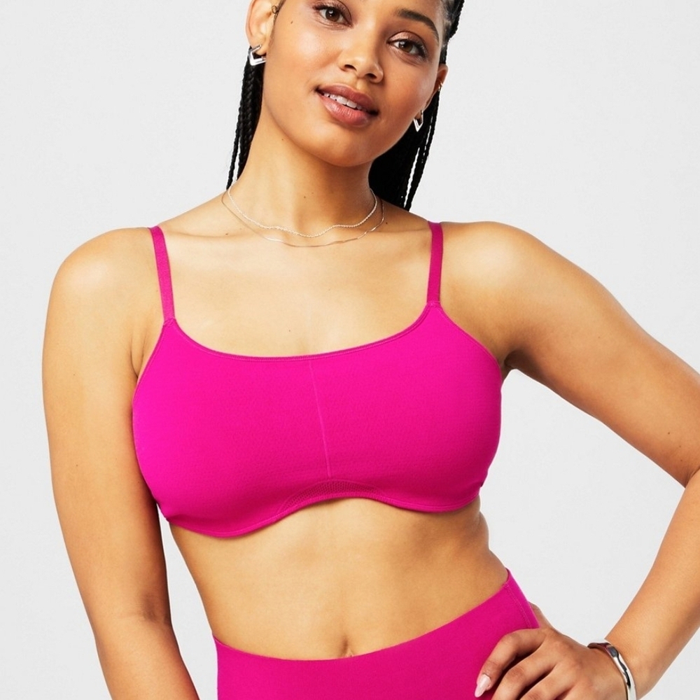 SculptKnit Pink Sports Bra